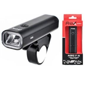 LAMPA PRZÓD PROX AERO F III CZARNA 1-LED 400 Lm